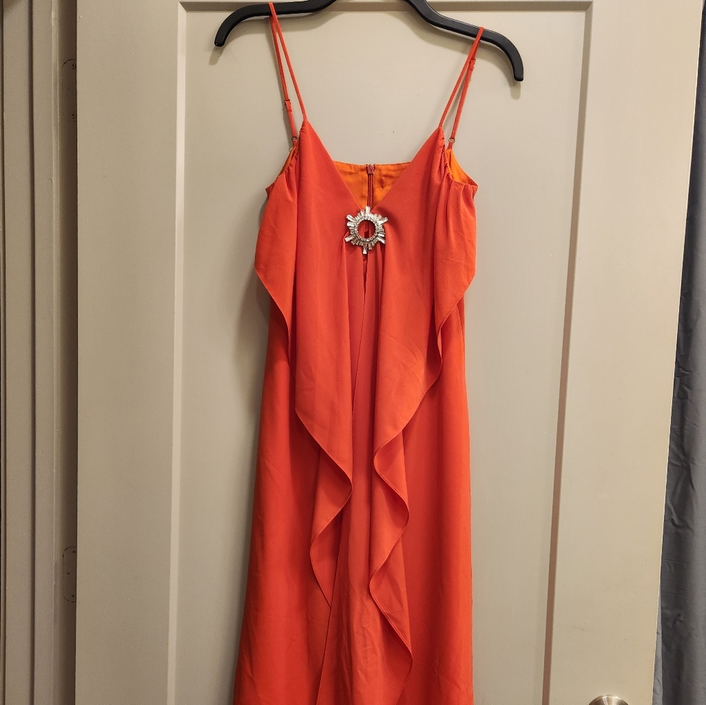 Upcyled Orange Mini Dress